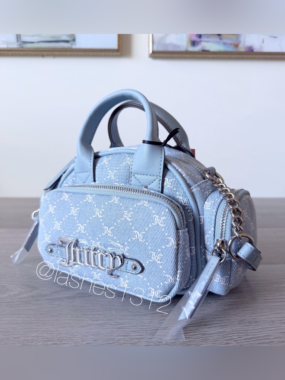 JUICY COUTURE Bag Shopaholic Crossbody - Blue Denim - Picture 3 of 8